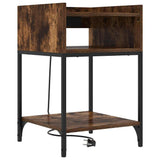 Bedside Cabinet with Shelf 2 pcs Smoked Oak 40 x 40 x 61 cm 859475