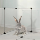 ZNTS Small Animal Cage Transparent 144x74x46.5 cm PP and Steel 340572