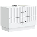 Bedside Cabinet White 62 x 34.5 x 44.5 cm Engineered Wood 895235
