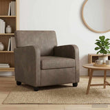 Armchair Dark Grey Faux Suede Leather 42043425