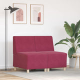 Modular Sofa Unit Armless 2 pcs Wine Red 55 x 74 x 82 cm Velvet 3399764