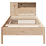Bookcase Bed without Mattress 75x190 cm Small Single Solid Wood Pine 3322855