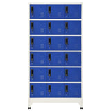Locker Cabinet Grey and Blue 90x40x180 cm Steel 339834
