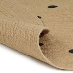 Handmade Rug Jute with Print Polka Dot 150 cm 133688