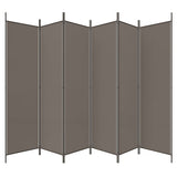 6-Panel Room Divider Anthracite 300x220 cm Fabric 350208