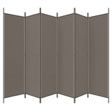 6-Panel Room Divider Anthracite 300x220 cm Fabric 350208