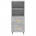 ZNTS Sideboard Concrete Grey 34.5x34x90 cm Engineered Wood 828648