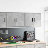 ZNTS Garage Wall Cabinets 2 pcs Concrete Grey Engineered Wood 860650