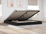 Ottoman Bed Frame Black King Size Velvet 3403078