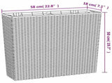 Planter with Removable Inner Anthracite 12 / 44 L PP Rattan 364687
