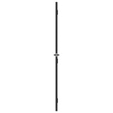 Interior Door Slim Black 83x201.5 cm Tempered Glass and Aluminium 155119