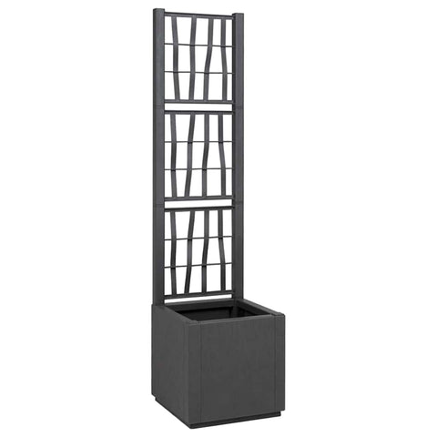 Garden Planter Anthracite 36 x 36 x 140 cm Polypropylene 42006500