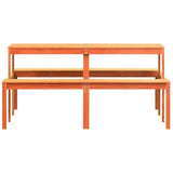 Picnic Table Wax Brown 160x134x75 cm Solid Wood Pine 844648