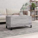 ZNTS Coffee Table Grey Sonoma 90x44.5x45 cm Engineered Wood 830986