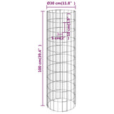 Circular Gabion Raised Beds 4 pcs 30x50/100/150/200 cm 152023