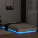 Bed Frame with LED White 80 x 200 cm Engineered Wood 3429581