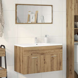 Bathroom Sink Cabinet Artisan Oak 90x38.5x46 cm Engineered Wood 856216