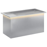 Garden Planter with LED Silver 40 x 80 x 40 cm Galvanised Steel 8008164