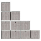 Foldable Storage Boxes 10 pcs Brown 32x32x32 cm Non-woven Fabric 4018986