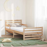 Bed Frame with Mattress Brown 80 x 200 cm Solid Pine Wood 3385955