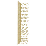 Wall Mounted Wine Rack for 24 Bottles 2 pcs Gold Iron 340886