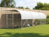 Against Wall Chicken Coop Silver 600 x 200 x 215 cm 3434737