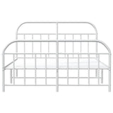 Metal Bed Frame without Mattress with Footboard White 160x200cm 353705