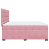 Box Spring Bed with Mattress Pink 200x200 cm Velvet 3291013