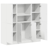3 Piece Kitchen Cabinet Set White Engineered Wood 3324151