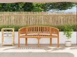 Garden Bench Natural Teak Strong Teak Wood 120 cm long Durable 48020