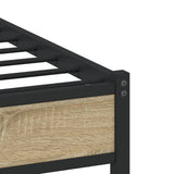 Metal Bed Frame without Mattress Sonoma Oak 200x200 cm 3301394