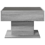 Coffee Table with LED Grey Sonoma 70x50x45 cm Engineered Wood 847537