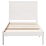 Extra Long Bed Frame without Mattress White 90x220 cm Solid Wood 3309310