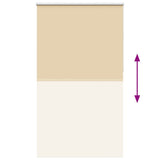 Roller Blind Blackout Beige 125x210 cm Fabric Width 121.6 cm Polyester 4010795