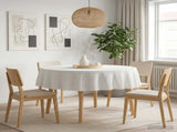 Table Cloth 5 pcs Round White 160 cm Polyester 42040259