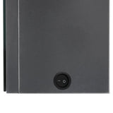 LED Bathroom Mirror Cabinet 89x14x62 cm Shining Grey 326528