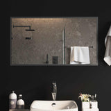 LED Bathroom Mirror Transparent 90 x 50 cm Tempered Glass 42045820