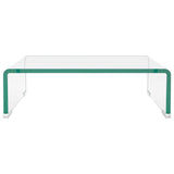 TV Stand/Monitor Riser Glass Clear 40x25x11 cm 244126