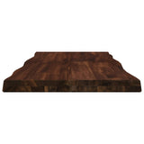 Live Edge Table Top 120 x 40 x 3.5 cm Rectangular Dark Brown 938578