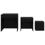 Coffee Table 3 pcs Black Oak Engineered Wood 875034
