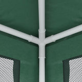 ZNTS Party Tent with 4 Mesh Sidewalls Green 3x3 m HDPE 319228