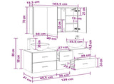 Bathroom Furniture Set 4 pcs Grey Sonoma 3406748