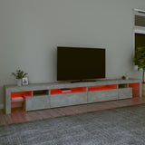 TV Cabinet with LED Lights Concrete Grey 290x36.5x40 cm 3152805