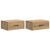 Wall-Mounted Bedside Cabinet 2 pcs Artisan Oak Engineered Wood 899314