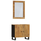 2 Piece Bathroom Furniture Set Solid Wood Mango 3200636