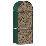 Log Holder Green 80x45x190 cm Galvanised Steel 364540