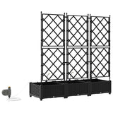 Garden Planter 3 pcs Black 120 x 40 x 126 cm Plastic 42002852