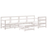 Garden Lounge Set White Solid pine wood Large Modular 3186467