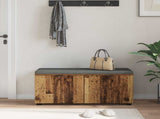 Hall Bench Old Wood 100 x 38 x 46 cm Engineered Wood and Fabric 891494