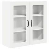 Wall Glass Cabinet PORTO White 80 x 31 x 80 cm Engineered Wood 885415